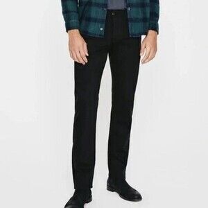 AG Adriano Goldschmied The Matchbox Slim Straight Black Jeans 31 x 34 NWT